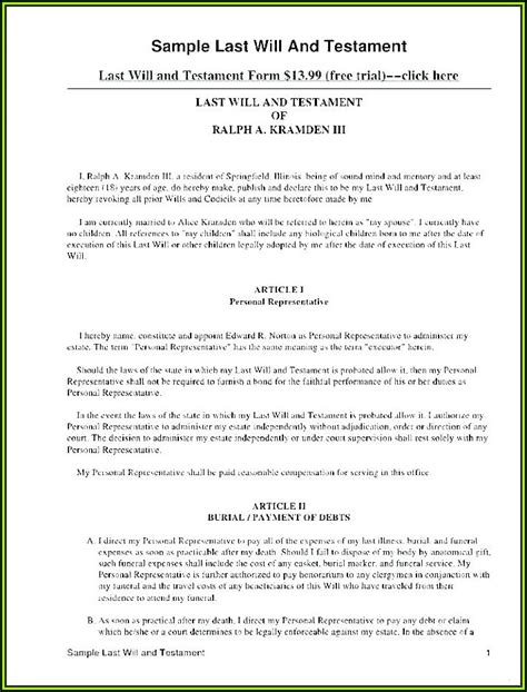 We offer the free last will and testament form in microsoft word and pdf formats. Free Printable Last Will And Testament Forms Nz - Form ...