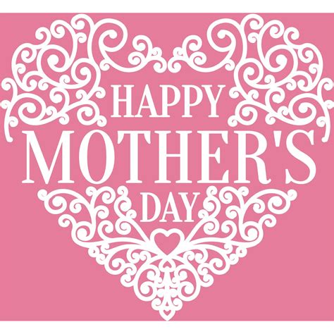 Free Download Happy Mothers Day Heart Design Vector Greeting Card 500