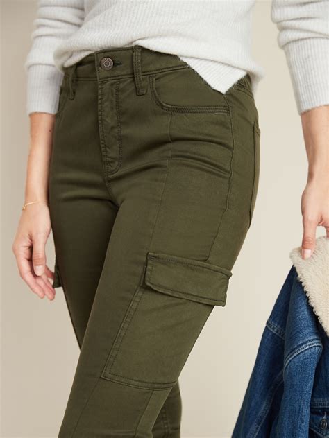 High Waisted Sateen Rockstar Super Skinny Cargo Pants For Women Old Navy