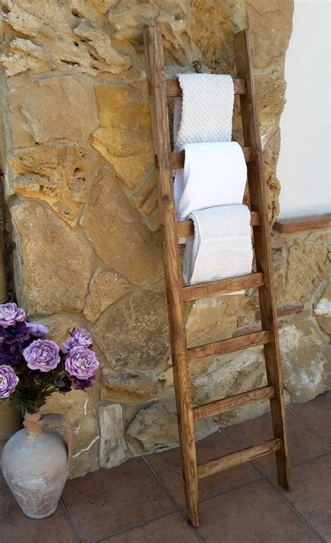 Ladder Towel Rack Scale Handmade Wood Chestnut Towel Towel Ladder