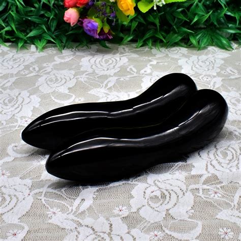 Ronny Zhu Wenwu Huge Black Obsidian Massager Yoni Massage Wand 7 Inch