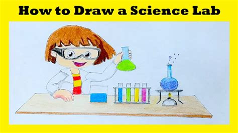 How To Draw A Science Lab Youtube