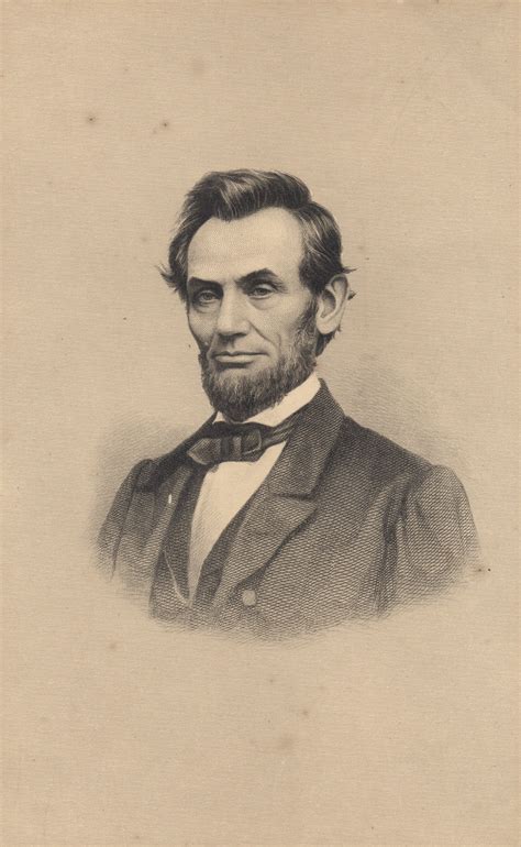 Portrait Of Abraham Lincoln Head And Shoulder