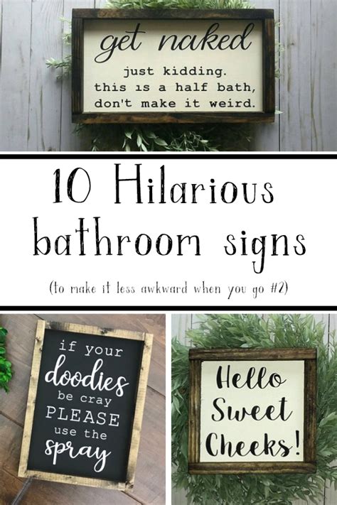 10 Hilarious Bathroom Signs Living Letter Home