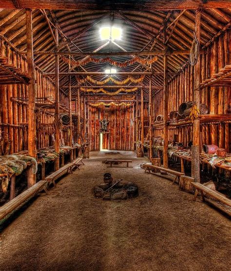 Iroquois Longhouse Interior