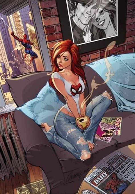 JScottCampbell and his Amazing Spider Man MJ cover Hombre araña