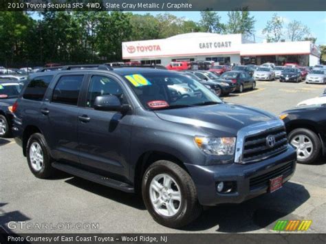 Slate Gray Metallic 2010 Toyota Sequoia Sr5 4wd Graphite Interior