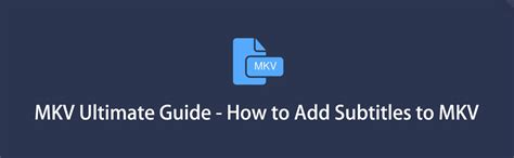 How To Embed Subtitles In Mkv Using The Complete Guide Updated