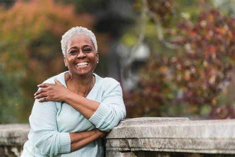 Senior African American Woman At The Park Medical Imaging Of