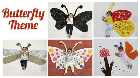 Butterfly Theme Different Creative Baby Photoshoot Ideas At Home