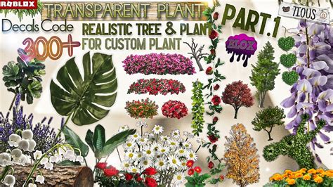 Transparent Plant Decals Part1 Decals Ids Bloxburg ROBLOX YouTube