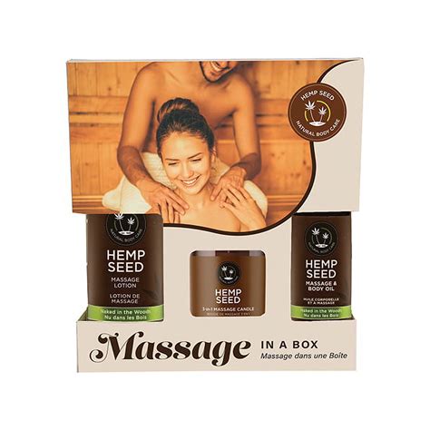 Earthly Body Hemp Seed Massage In A Box Gift Set Naked In The Woods