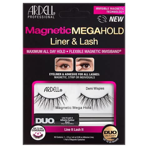 Kit Faux cils magnétiques MegaHold Demi Wispies Ardell et Colle