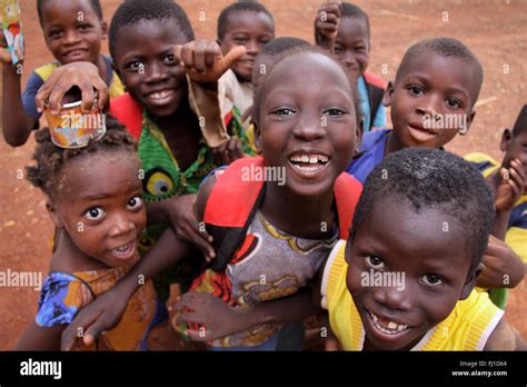 Group Of Cute Kids Going Crazy In Kaya Burkina Faso Stock Photo Alamy
