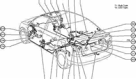 Position of Parts in Body - Toyota Corolla 2004 Wiring