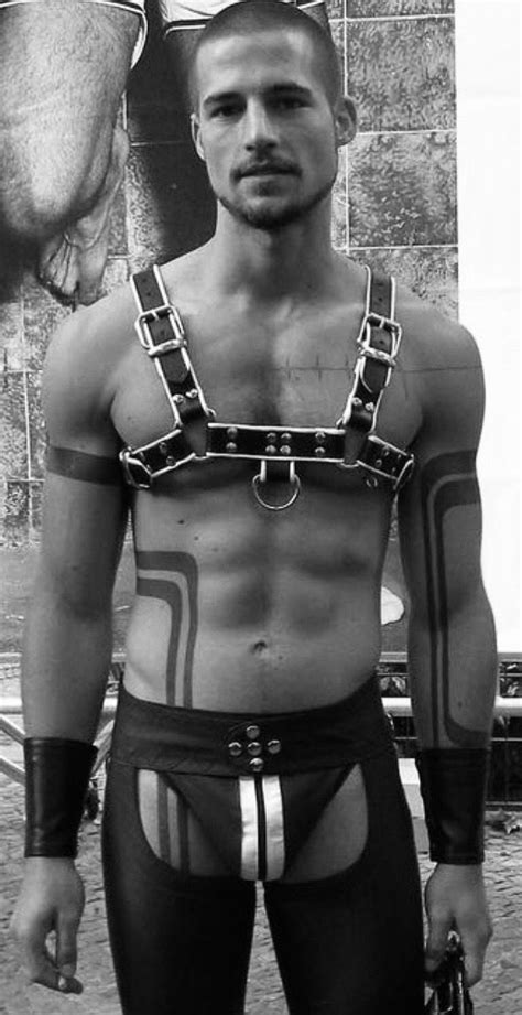 leather gear leather harness leather pants paris store hunk gay how are you feeling model