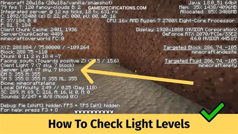 How To Check Light Levels In Minecraft Game Specifications