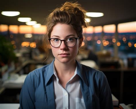 Premium Ai Image A Woman Wearing Glasses