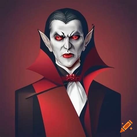 Illustration Of Dracula In Human And Vampire Form