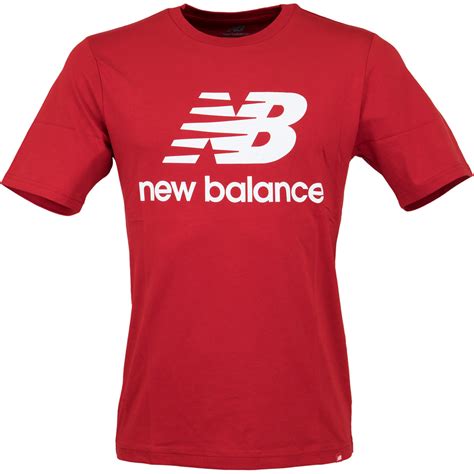 New Balance T Shirt Essentials Stacked Rotweiß Hier Bestellen