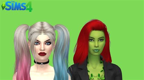 Harley Quinn Poison Ivy 💕 Cc Download Sims 4 Cas Youtube