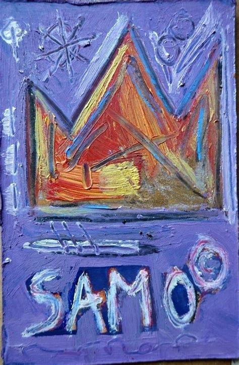 Rare Original Jean Michel Basquiat Signed Nyc Samo Graffiti Crown