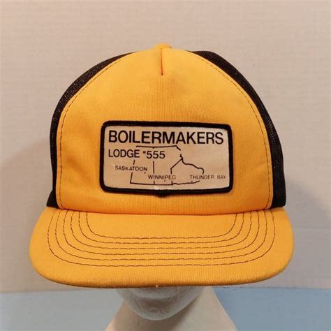 Vtg Boilermakers Lodge 555 Truckers Baseball Dad Hat Mesh Etsy Canada