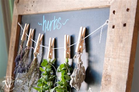 Diy Rustic Chalkboard Herb Drying Rack A Houseful Of Handmade