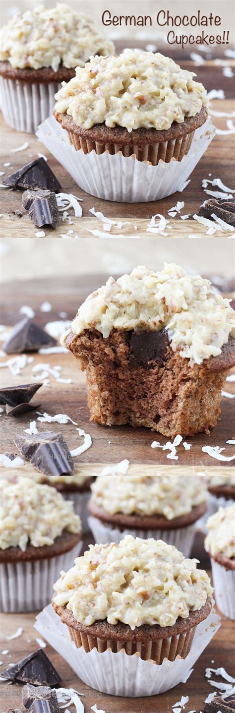 Only this one's really, really easy and super quick to make. German Chocolate Cupcakes with German Chocolate Ganache ...