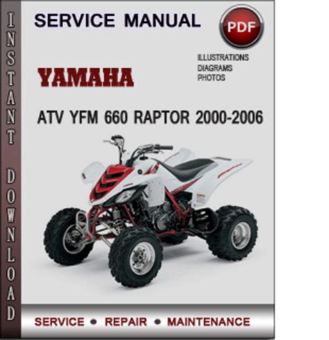 Yamaha Atv Yfm 660 Raptor 2000 2006 Factory Service Repair Manual Download Pdf Tradebit