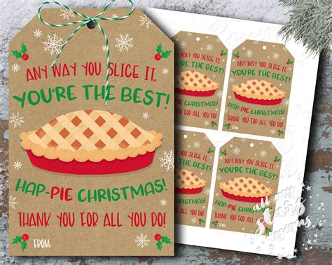 Printable Any Way You Slice It Youre The Best Hap Pie Etsy Holiday