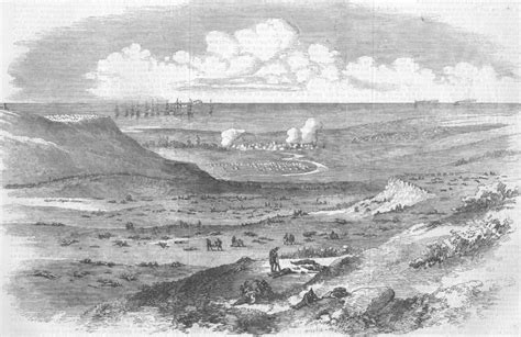Ukraine The Field Of Alma After The Battle Antique Print 1854