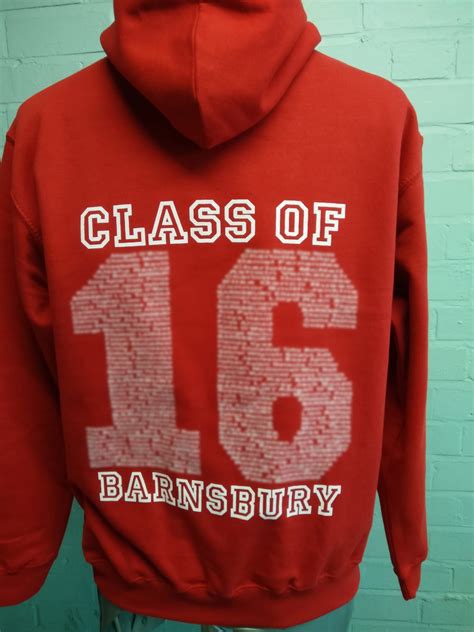 Barnsbury Primary School Class Of 2016 Personalised Red Leavers Hoodies