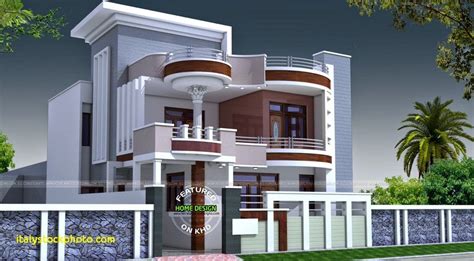 House Front Elevation Designs For Double Floor In India 2018 Modern