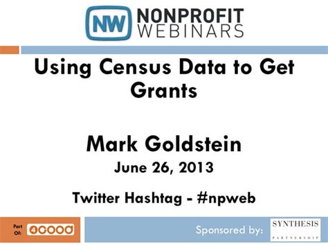 Using Census Data To Get Grants Ppt