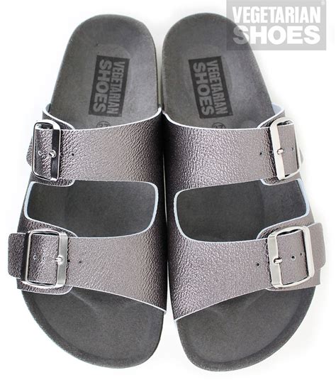 Two Strap Sandal Pewter Womens Sandals