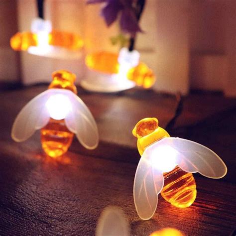 Honey Bee Solar Powered String Lights 3050 Led Outdoor Etsy