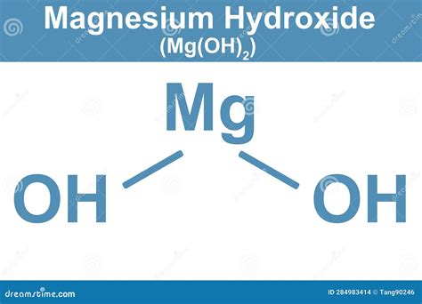 Magnesium Hydroxide Molecule Structural Chemical Formula Ball And Stick Model Isolated Image