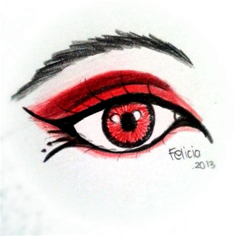 Vampire Eye Makeup Doodle~ By Feliciiaaaaa On Deviantart