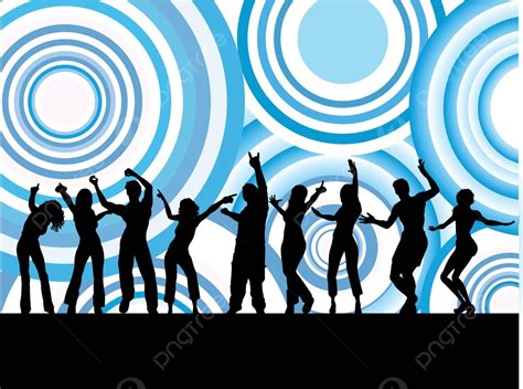 Party People Silhouettes Illustration Man Vector Silhouettes