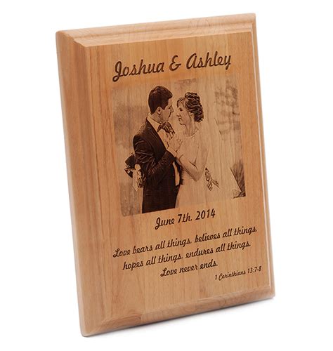 Engraved Wooden Photo Plaque Special Occasions Laser Perfect Ts