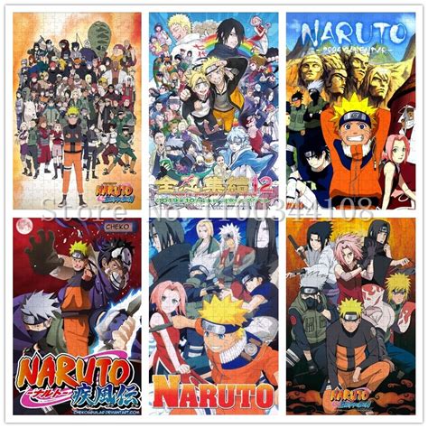 1000 Pieces Naruto Anime Jigsaw Puzzles For Adults Stress Relief Toys