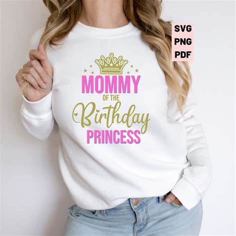 Birthday Princess Svg Bundle Mom Of The Birthday Princess Etsy