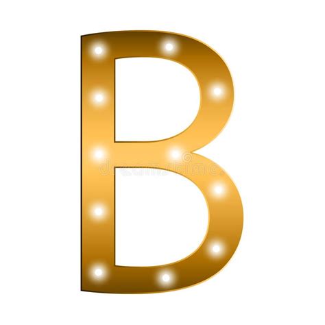 Alphabet Letter Letter B Gold Alphabet Logo Font Style Vector