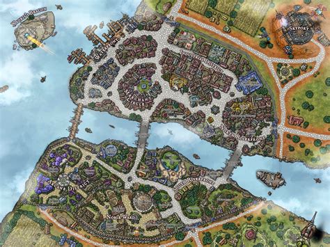 Porto Centrali Watercolor City Inkarnate Create Fantasy Maps Online