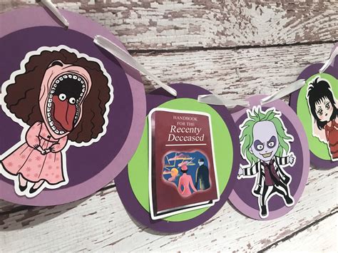 Beetlejuice Party Banner Beetlejuice Wall Hanging Beetlejuice Etsy