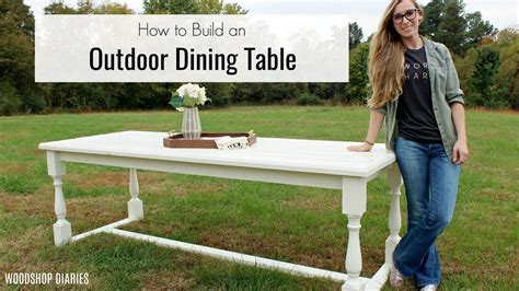 How To Build An Outdoor Table Youtube Outdoor Dining Table Outdoor
