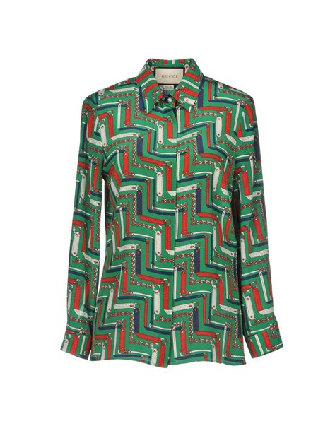 Lyst Gucci Patterned Shirt In Green