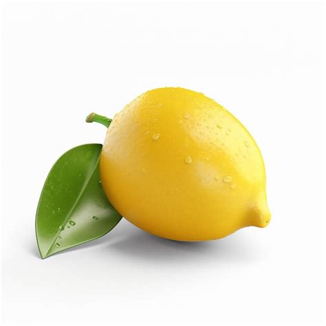 Premium Ai Image Fresh Lemon Isolated
