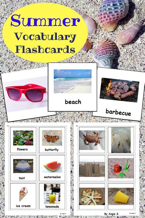 Summer Vocabulary Flashcards Are Great For Learning Vocabulary On